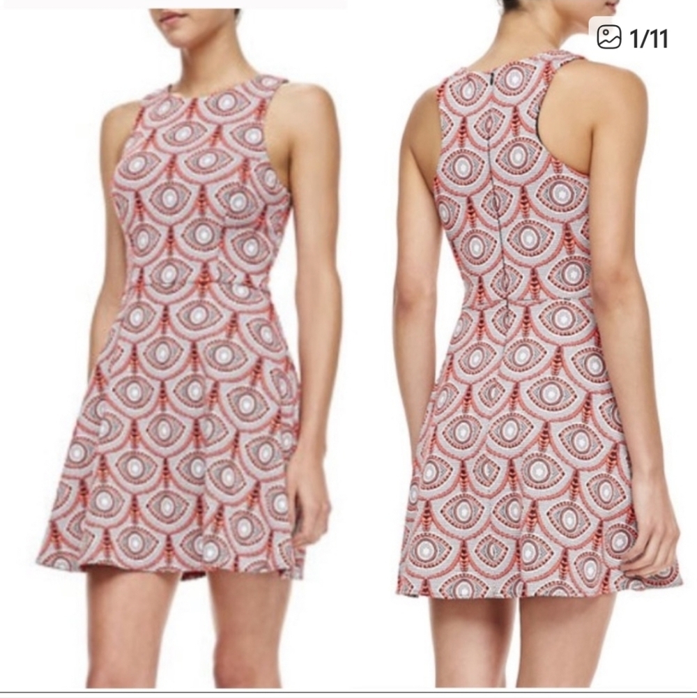 Mara Hoffman Dress Women's Small Evil Eye Print Skater Stretch